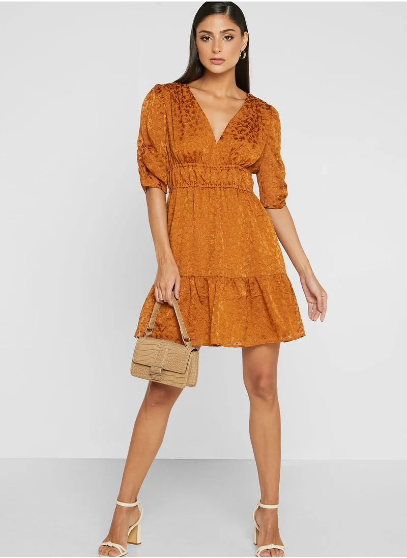 French Connection Lace Detail Skater Dress