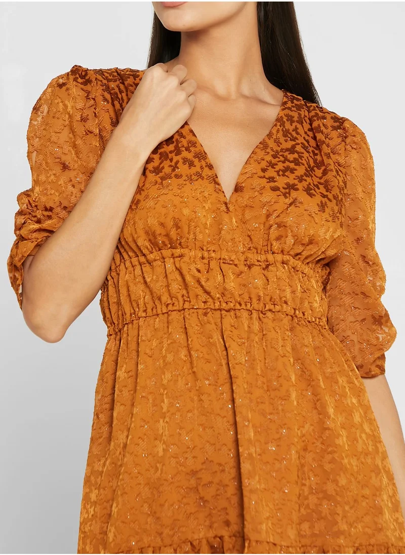 French Connection Lace Detail Skater Dress