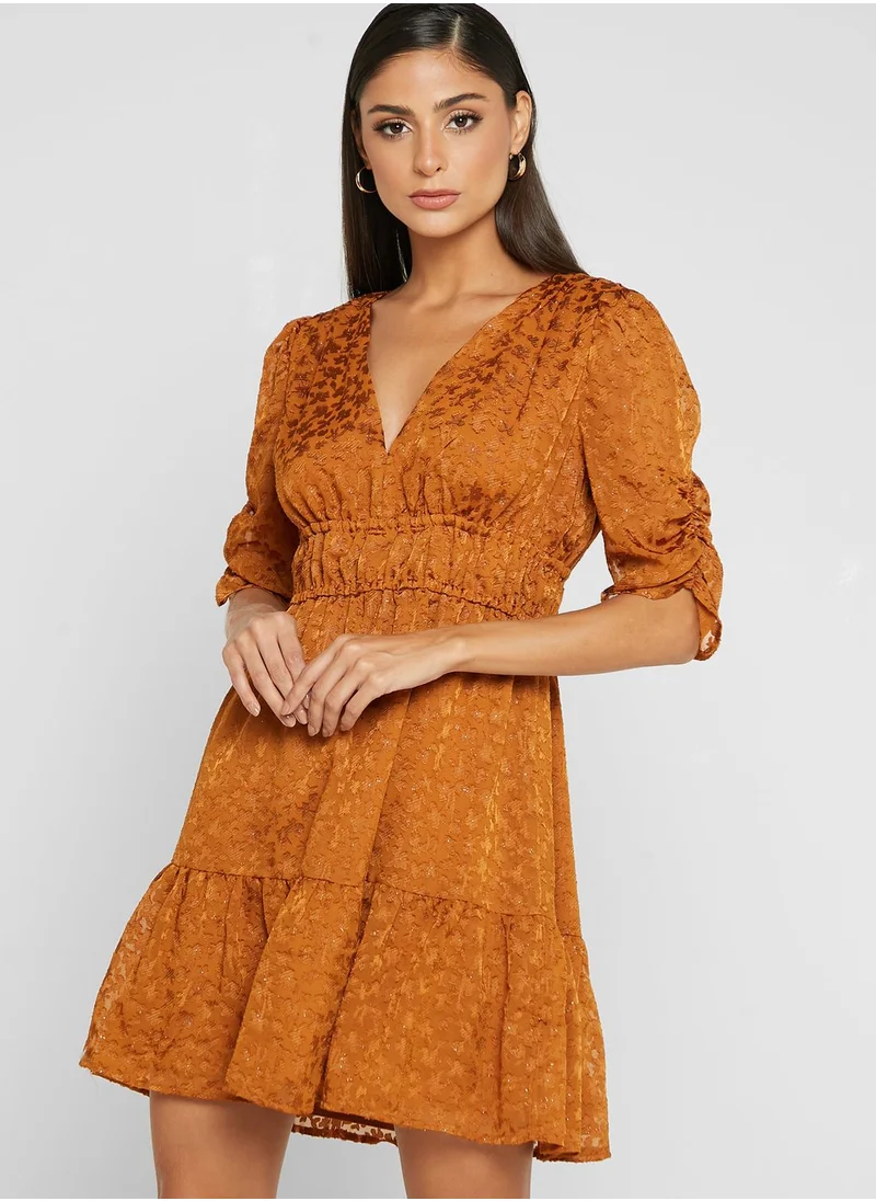 French Connection Lace Detail Skater Dress