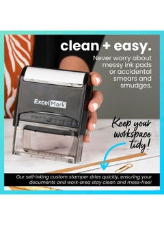 ExcelMark Notary Acknowledgement Stamp - Black Ink  - Image 4