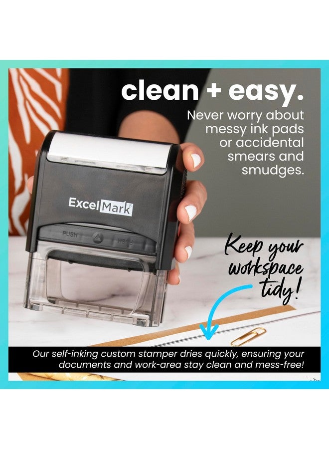 ExcelMark Notary Acknowledgement Stamp - Black Ink - Image 4