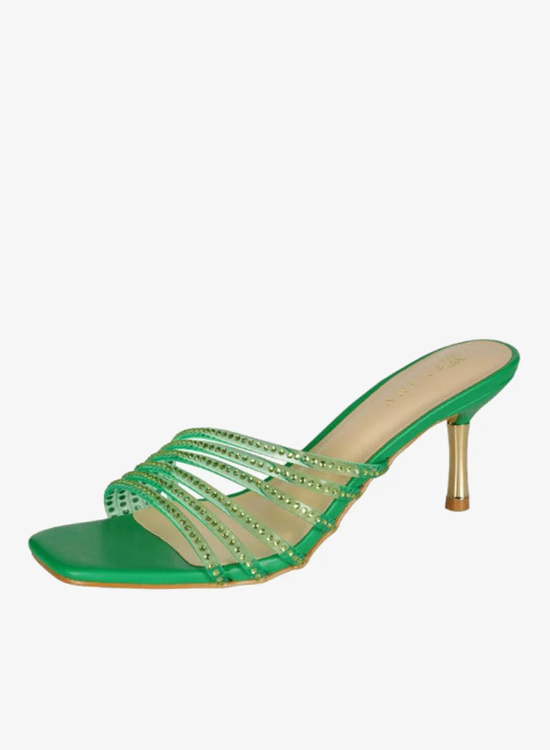 Zayna Green 221-90 Zayna Ladies  Fashion Mid Heel Slip on 2GA1905-005 Green for Women | Best Price UAE