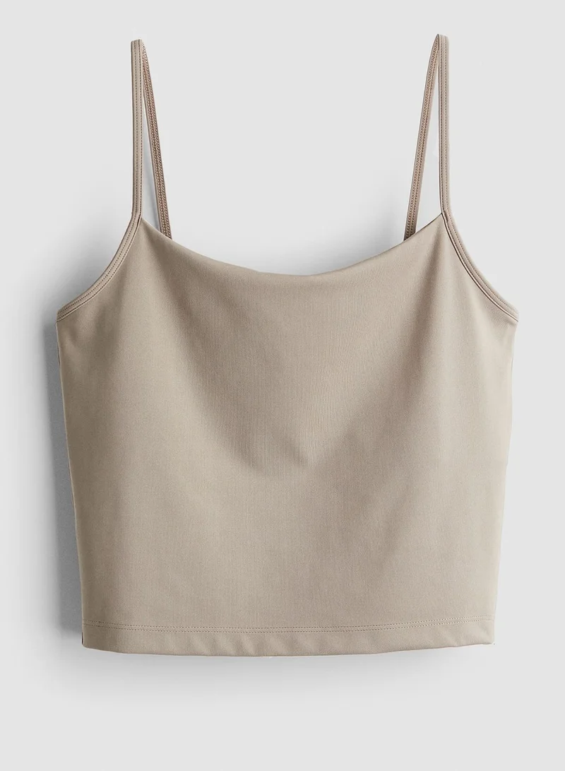 H&M Drymove™ Shawl Neck Crop Top