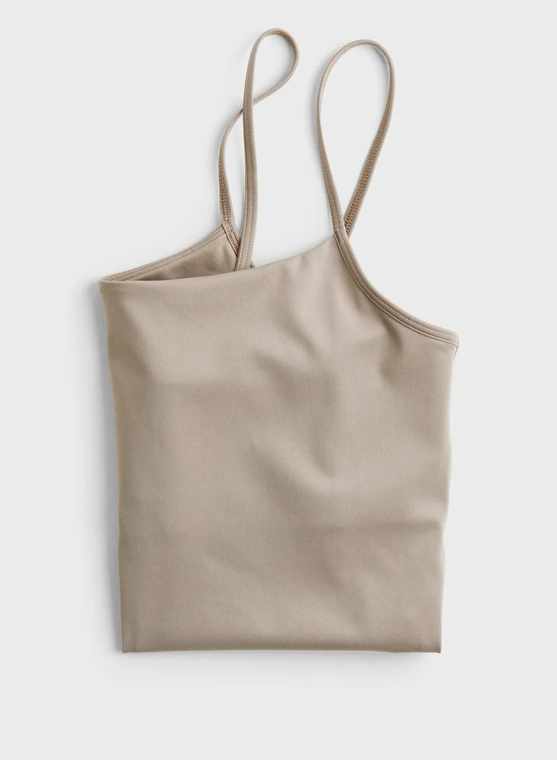 H&M Drymove™ Shawl Neck Crop Top