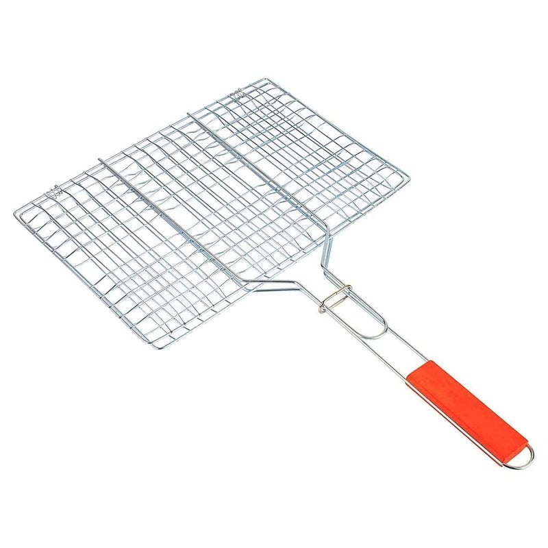 JENY Portable Grill Basket BBQ Grilling Basket for Outdoor Grill Rustproof Stainless Steel Grill AccessoriesShrimp Grill Baskets BBQ Tool for Steak Potatoes Chops KabobFish Small