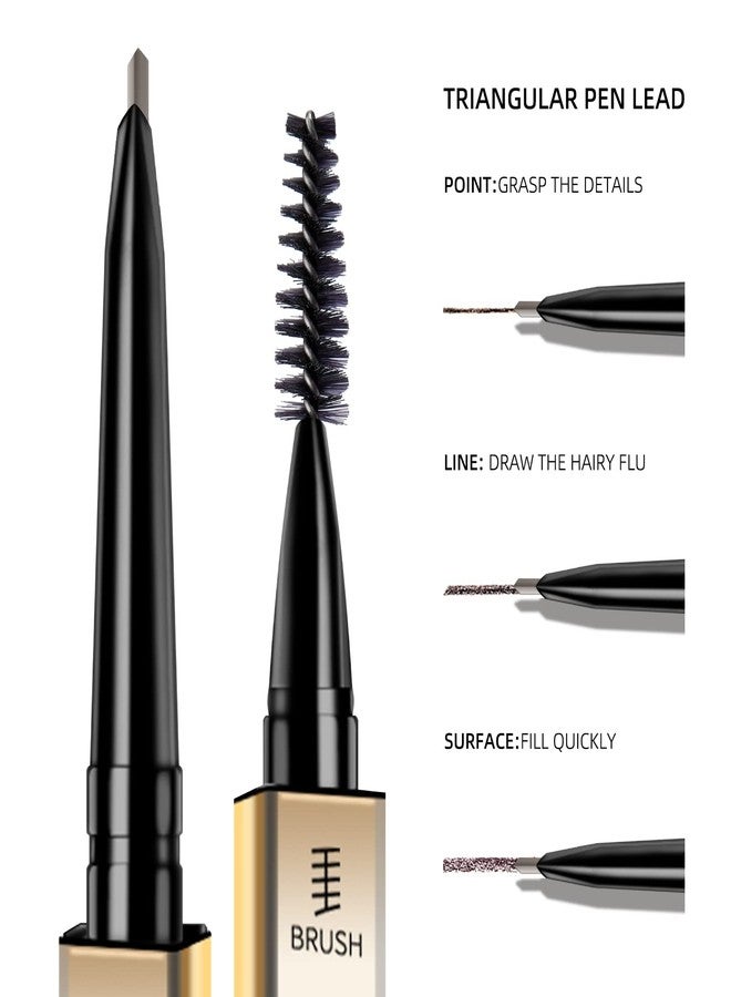 BECHY Eyebrow Pencil,3 PCS Waterproof Long-Lasting Microblading Brown Brow Pencil,Natural Eyebrow Makeup Ultra Slim Defining Eyebrow Pencils - Image 2