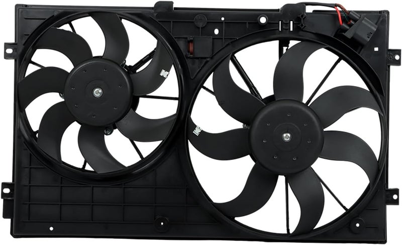 SEBLAFF Car Radiator Cooling Fan Assembly for 2005-2013 Jetta, 2010-2013 Golf, 2012-2013 Passat - Image 1