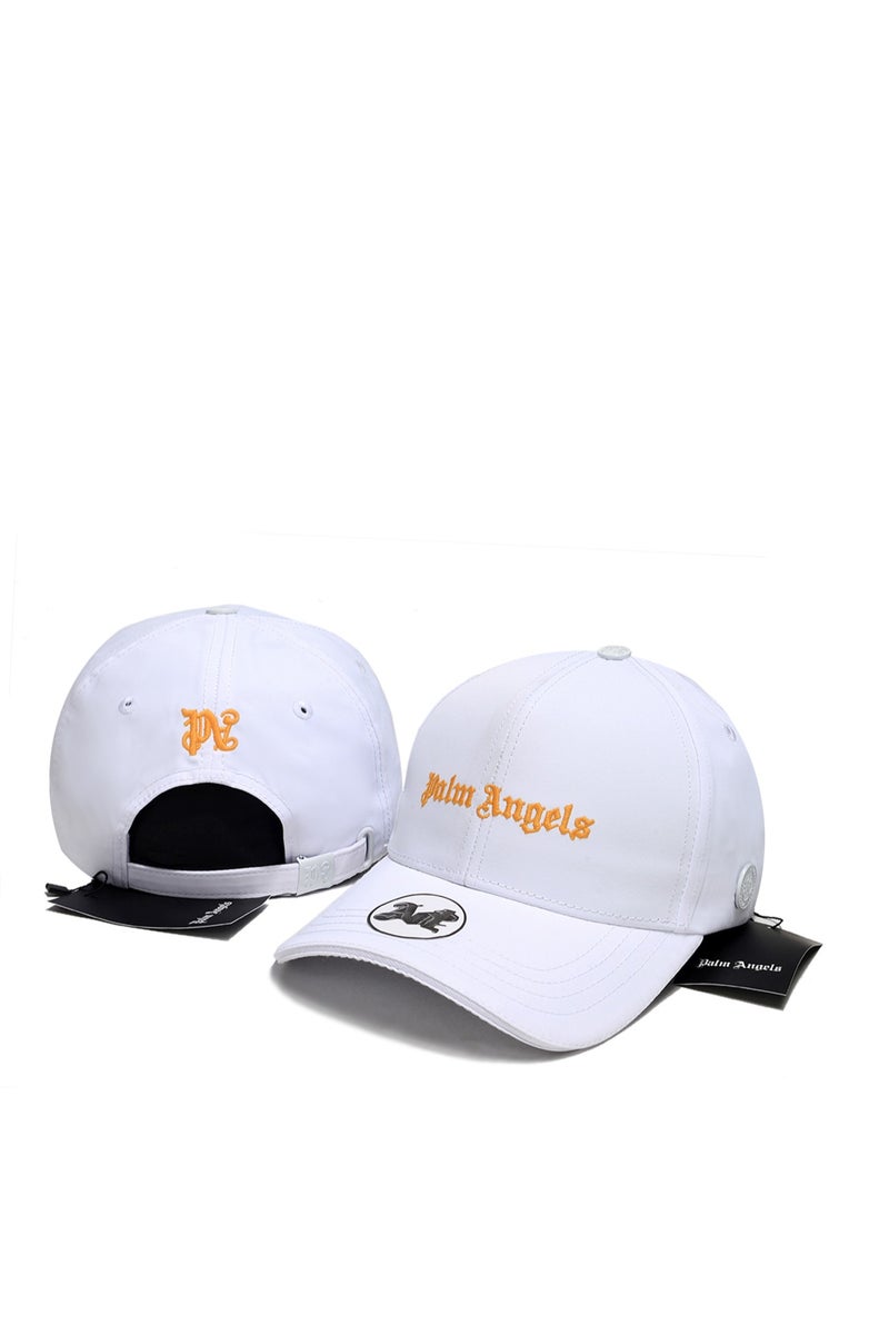 Palm Angels White Embroidered Baseball Cap