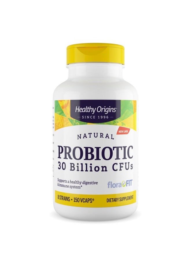 Healthy Origins Probiotic 30 Billion CFU's (Shelf Stable, Non-GMO, Gluten Free, Digestive Health, Gut Health, Immune Support), 150 Veggie Caps - Image 1