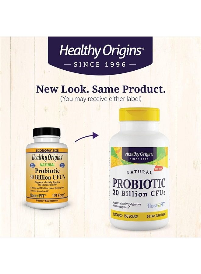 Healthy Origins Probiotic 30 Billion CFU's (Shelf Stable, Non-GMO, Gluten Free, Digestive Health, Gut Health, Immune Support), 150 Veggie Caps - Image 4