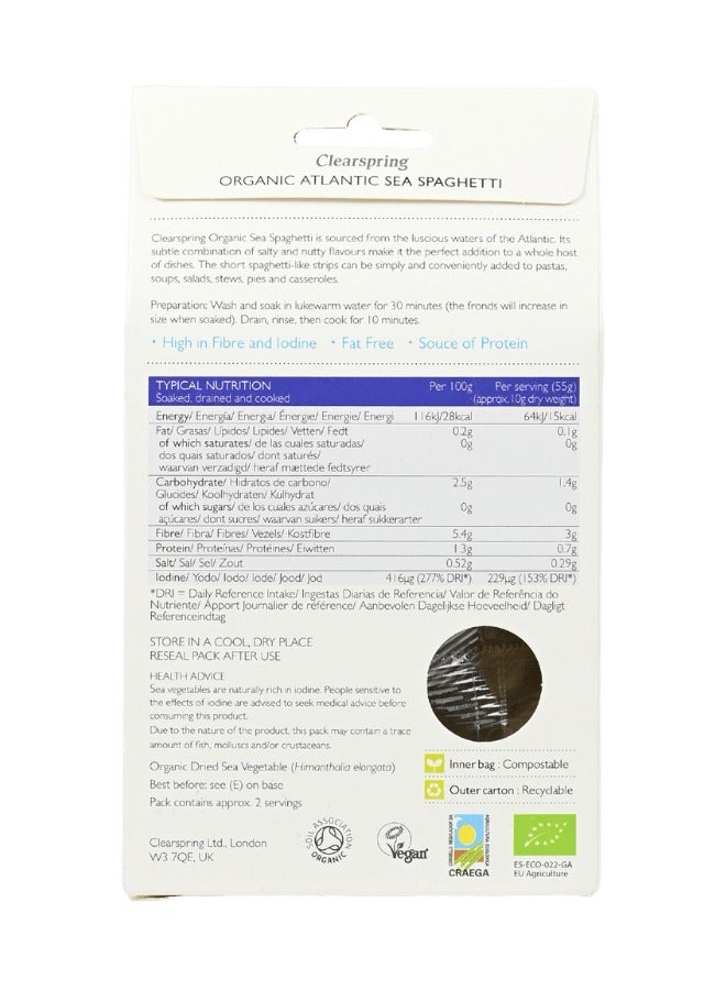 Clearspring Organic Atlantic Sea Spaghetti Dried Sea Vegetables - Image 2