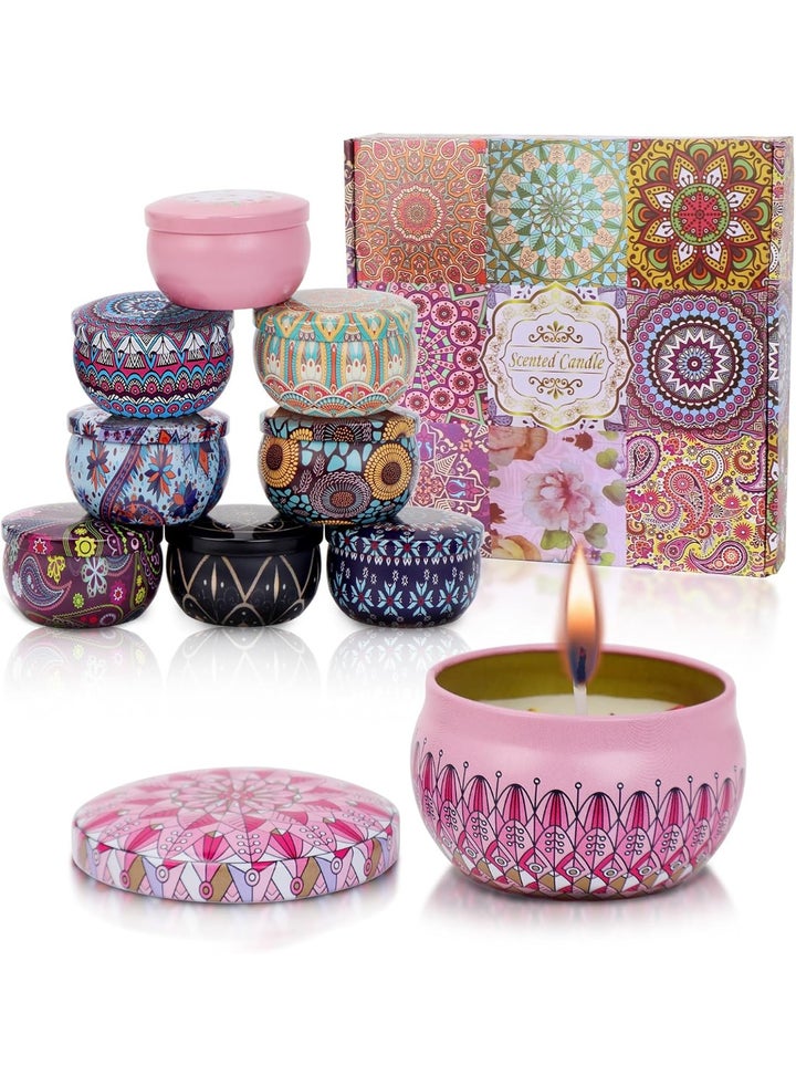 Buy Home Care Scented Candles Gift Set – 9 Pack Natural Soy Wax Jar ...