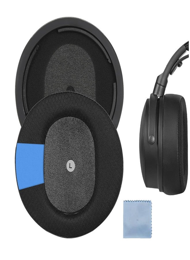 Geekria Sport Cooling Gel Replacement Ear Pads for Audeze Maxwell Wireless Headphones Ear Cushions, Headset Earpads, Ear Cups Cover Repair Parts (Mesh Fabric/Black) - Image 1
