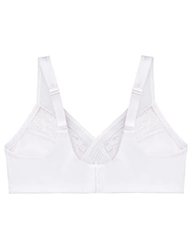 Glamorise Full Figure Plus Size MagicLift Minimizer Bra Wirefree #1003 White - Image 5