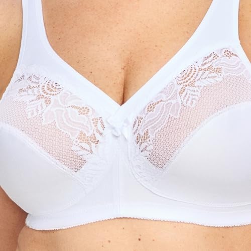 Glamorise Full Figure Plus Size MagicLift Minimizer Bra Wirefree #1003 White - Image 2
