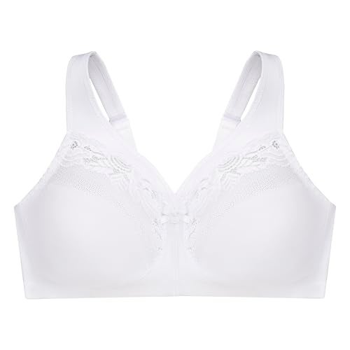 Glamorise Full Figure Plus Size MagicLift Minimizer Bra Wirefree #1003 White - Image 3