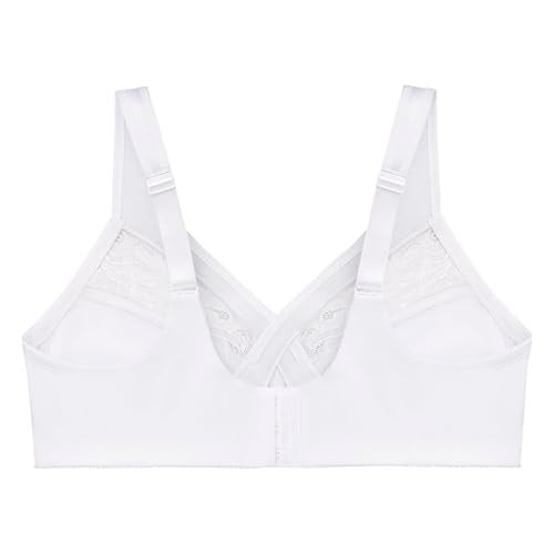 Glamorise Full Figure Plus Size MagicLift Minimizer Bra Wirefree #1003 White - Image 4