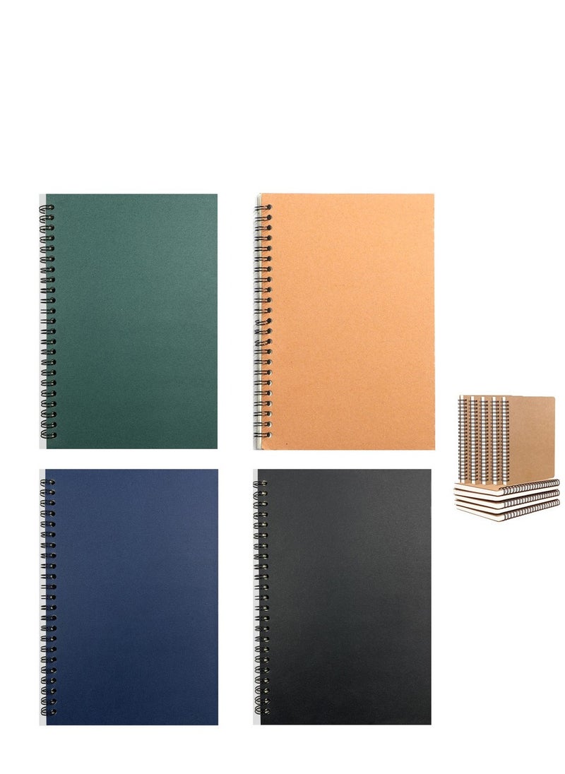 Tanyaz Pack 4 Of A5 Spiral Notebooks, 100 Pages, Lined Paper, Suitable For Office And School Supplies  - Image 1