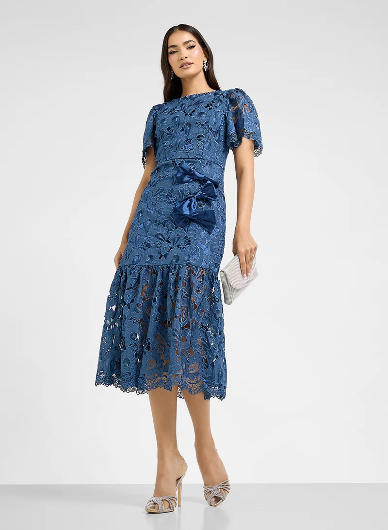Just Me Lace Midi Dress