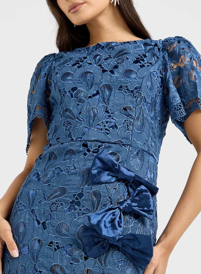 Just Me Lace Midi Dress