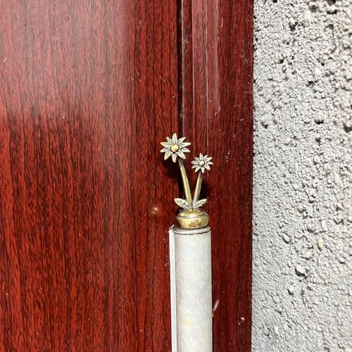 SWNACOR 3 Pcs Brass Flower Hinge Heads Decorative Topper, Magnetic Hinge Head Toppers, Fun Flower Gifts for Women Mom Grandma Wife, Vintage Statue Door Hinge Head Home Decoration - Image 4