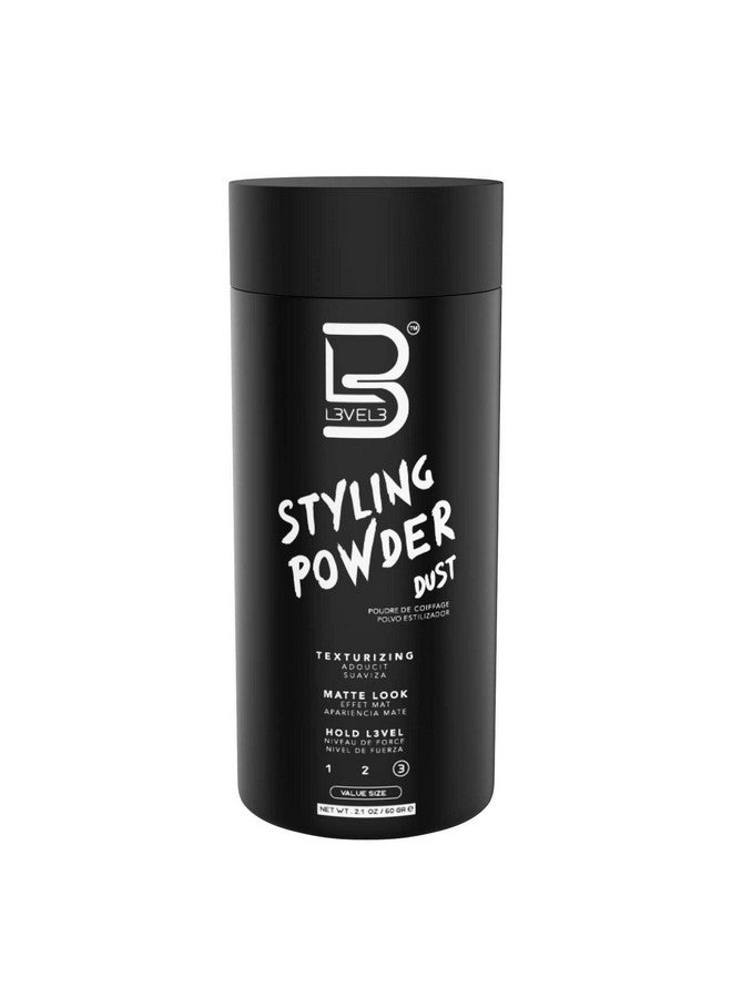 لمستوى 3 بودرة تصفيف الشعر L3 Level 3 - بودرة طبيعية المظهر للرجال - سهلة الاستخدام بدون زيت أو بقايا دهنية (كبيرة - 60 جرام) - Image 1