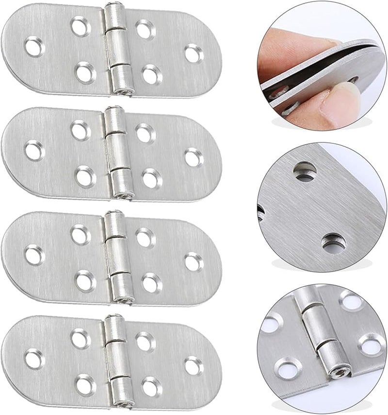 مفصل باب خزانة مخفي بإطار من الفولاذ المقاوم للصدأ 4 قطع مكتب قابل للطي محوري - Image 4