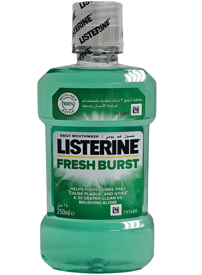 Daily refreshing mouthwash 250ml to help fight germs that cause plaque