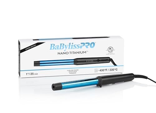 BaBylissPRO Nano Titanium Limited Edition Black & Blue 1"" Curling Wand - Image 2