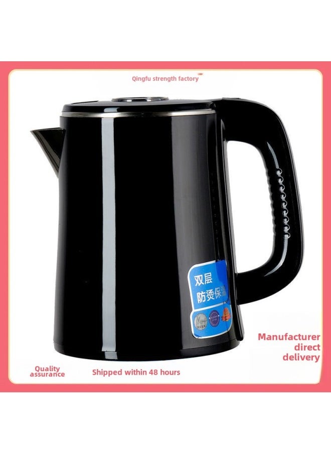 Generic - Tea Bar Machine Universal Kettle 304 Stainless Steel Rubber-coated Kettle Universal Rubber-coated Kettle Matching Small Five-ring Kettle-Color:304 Inner Brown Color Steel Kettle (higher 1l)-Capacity:Default - Image 1
