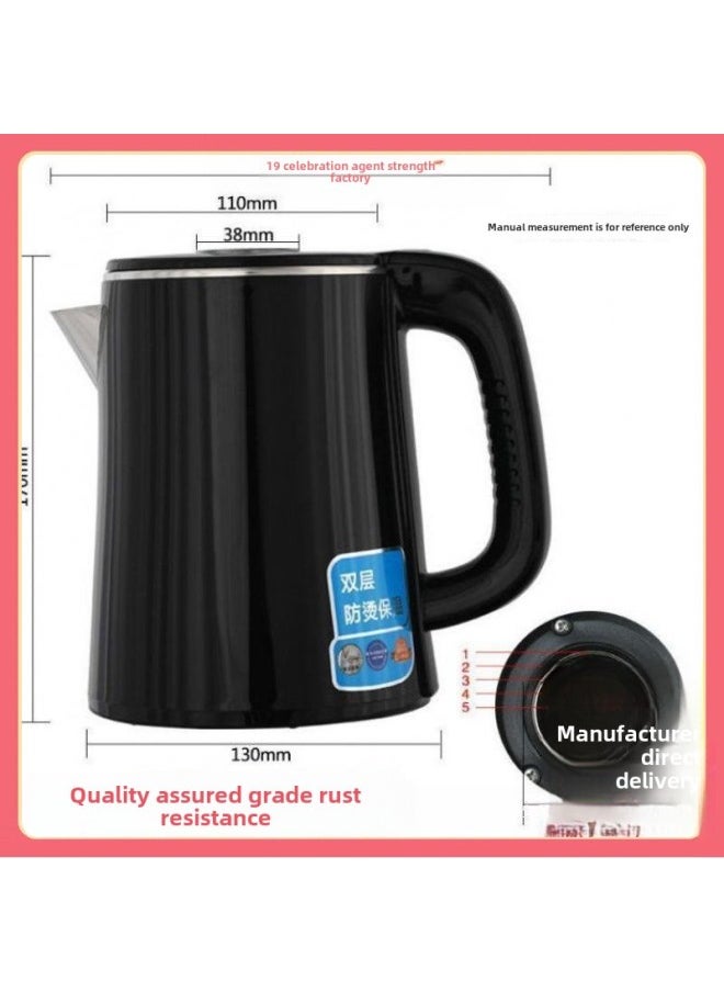 Generic - Tea Bar Machine Universal Kettle 304 Stainless Steel Rubber-coated Kettle Universal Rubber-coated Kettle Matching Small Five-ring Kettle-Color:304 Inner Brown Color Steel Kettle (higher 1l)-Capacity:Default - Image 1