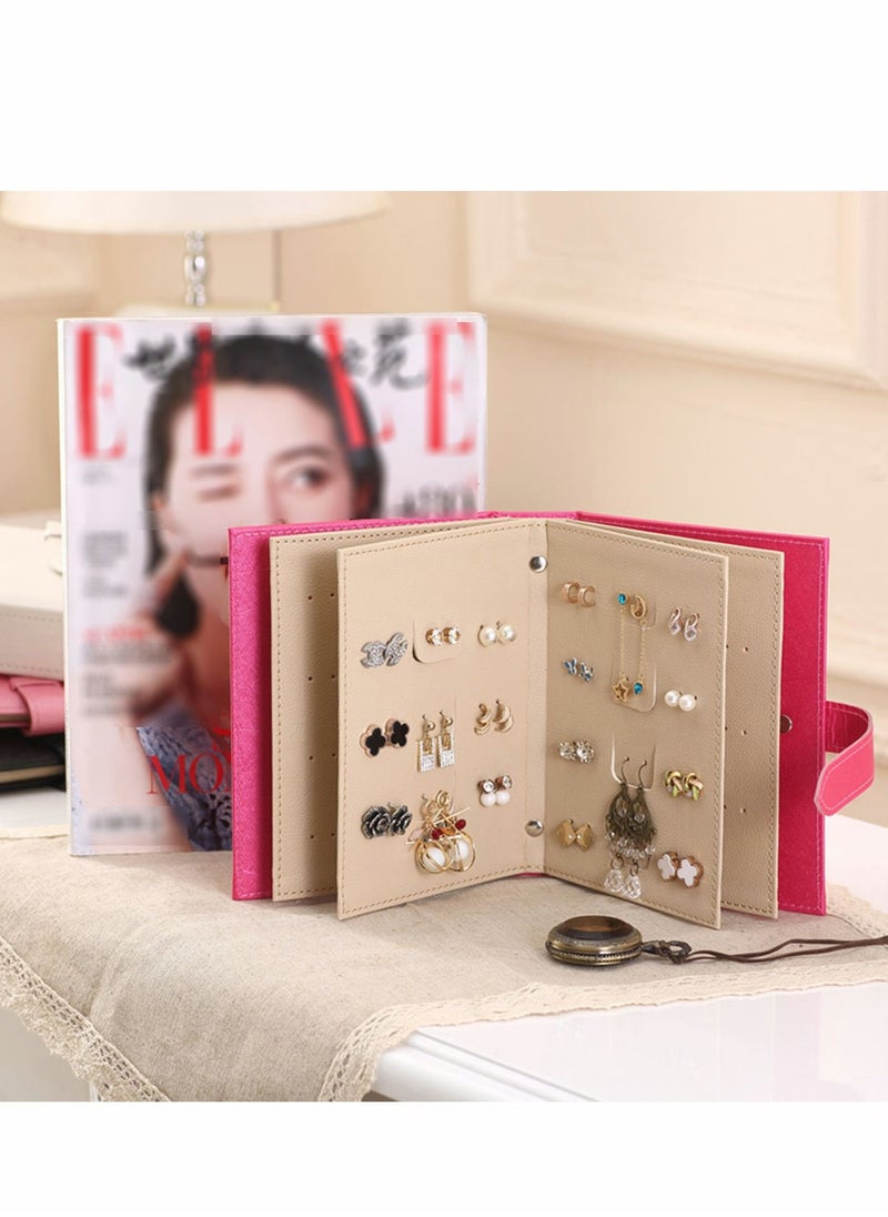 Y&D - Earring Book Design Case Portable Holder Travel Jewelry Organizer for Earring, Storage Tray Holder, Capable to Hold 42 Pairs - Image 1