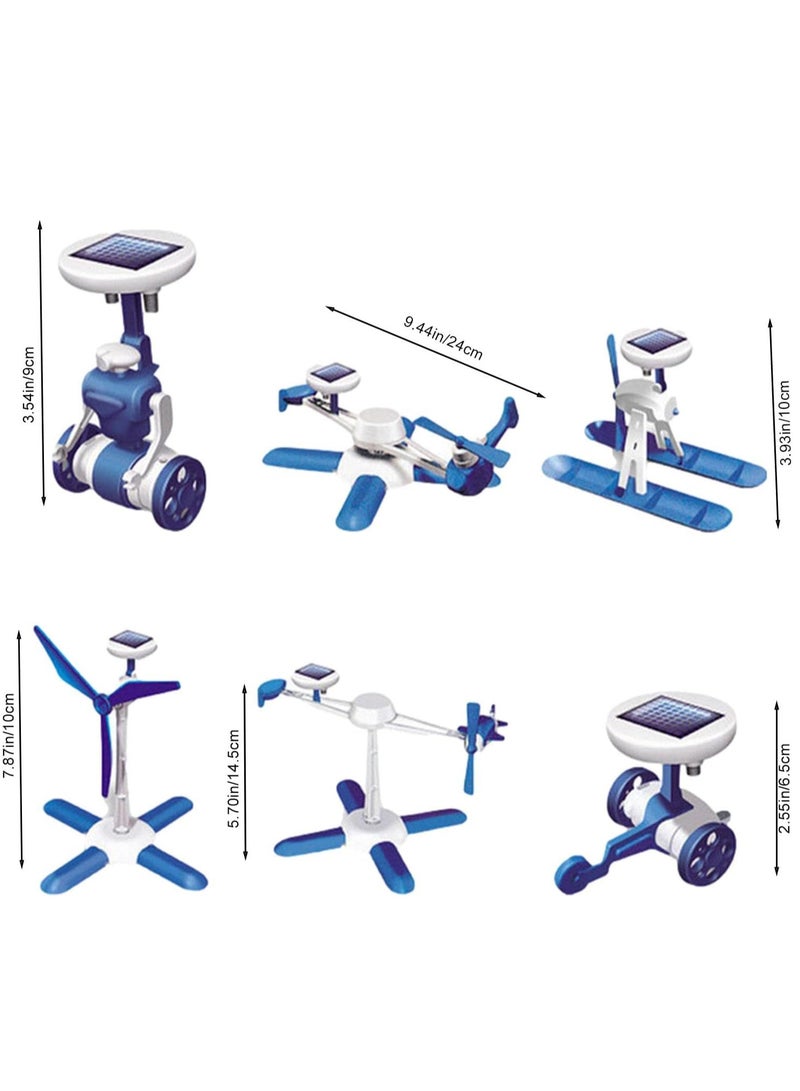 TOYMANIA Educational 6 in 1 Solar Energy KIT Game for Kids. | with 6 Amazing Different Working Robot Models. | Science and Solar Energy KIT Game for Kids. (Blue Color)  - Image 2