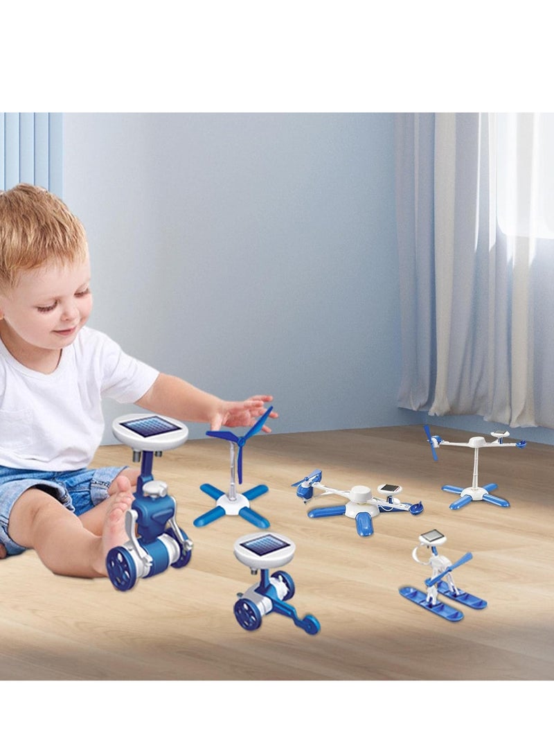 TOYMANIA Educational 6 in 1 Solar Energy KIT Game for Kids. | with 6 Amazing Different Working Robot Models. | Science and Solar Energy KIT Game for Kids. (Blue Color)  - Image 4