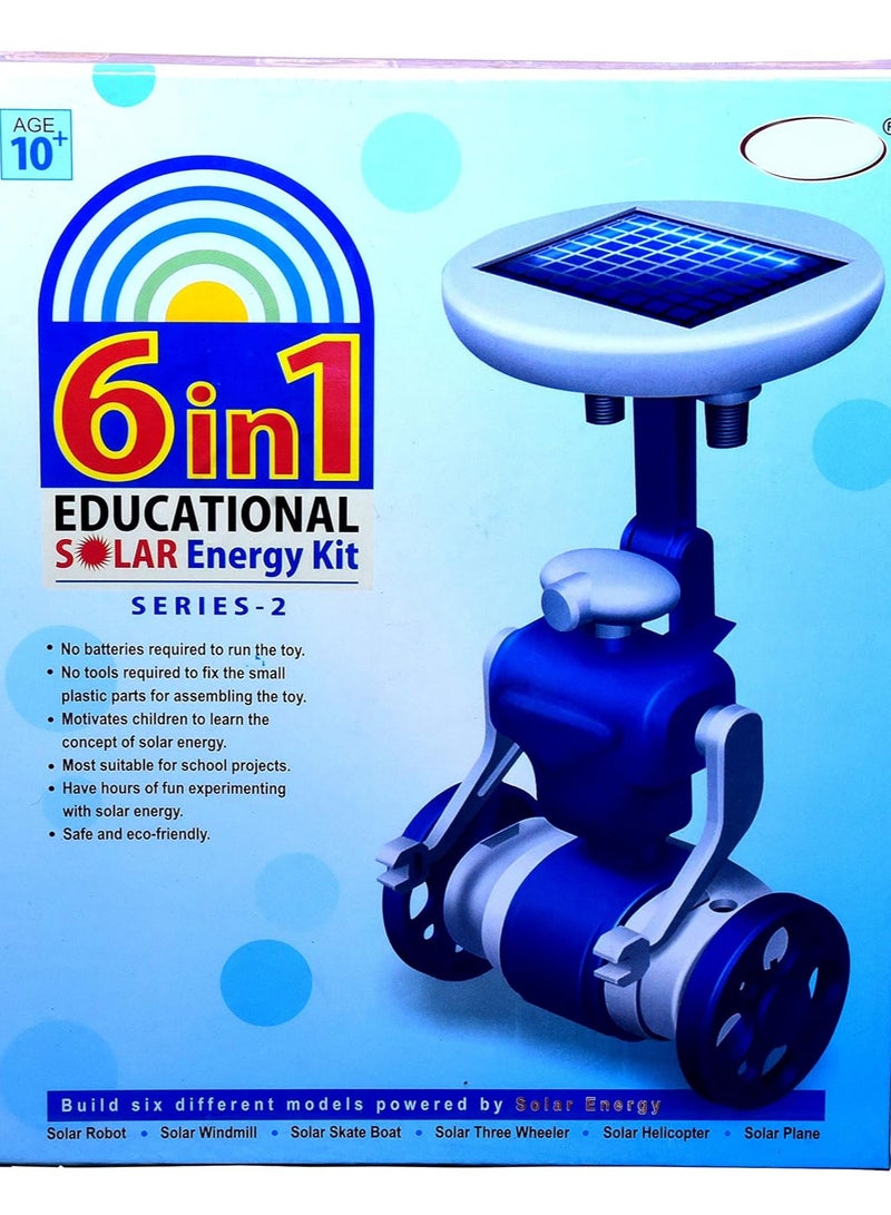 TOYMANIA Educational 6 in 1 Solar Energy KIT Game for Kids. | with 6 Amazing Different Working Robot Models. | Science and Solar Energy KIT Game for Kids. (Blue Color)  - Image 5