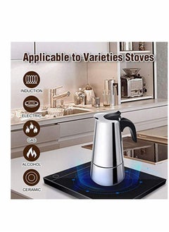 Y&D Espresso Maker Pot, Stainless Steel Moka Easy to Operate and Quick Cleanup Classic Italian Coffee Express Suitable for Induction Cookers, 300ml (Espresso Cup 50ml)  - Image 4