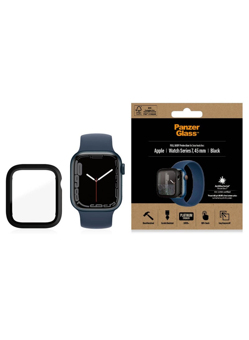 PanzerGlass Panzer Glass cover and screen protector for Apple Watch Series 7, 45 mm - Black - Image 1