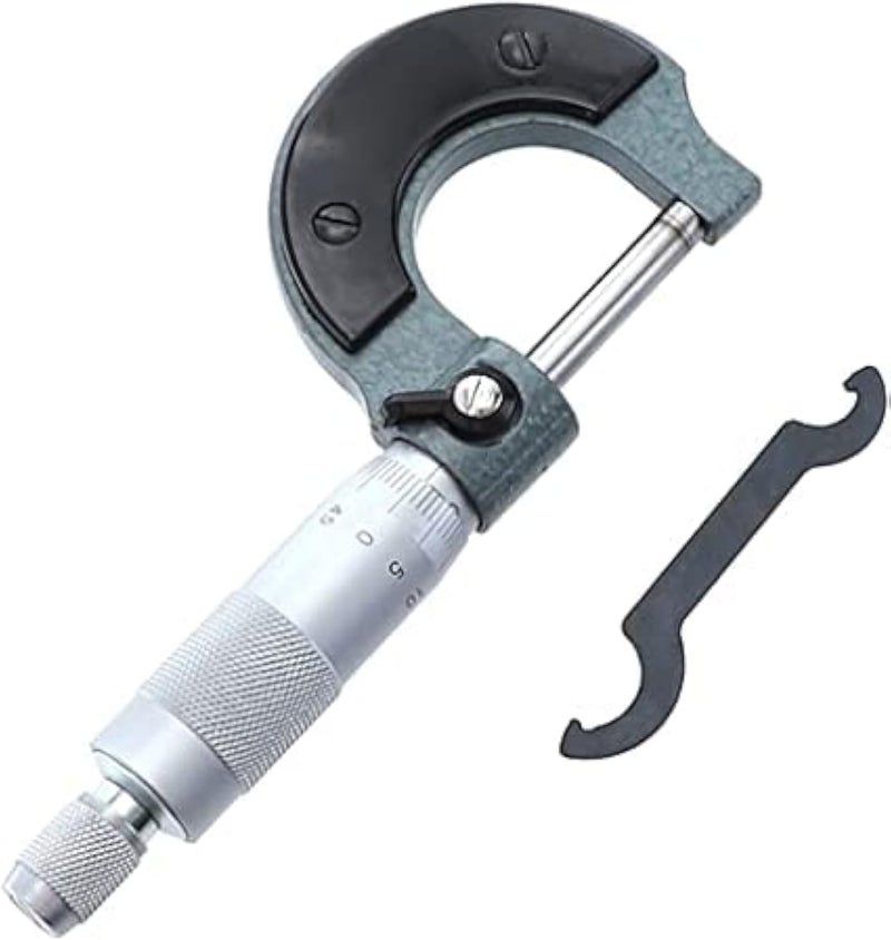 AQ AQSON AQSON 25-50mm Metric Micrometer Caliper with Carbide Gauge Standards - Image 1