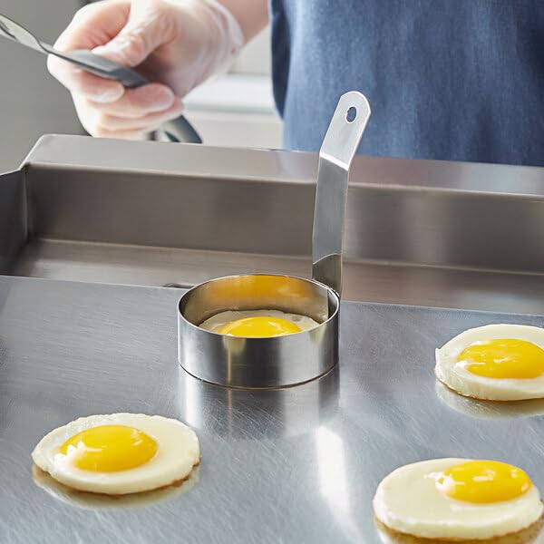Printtech Stainless Steel Egg Ring for Frying, 3inch Round, Long Handle (Pack of 2)  - Image 5