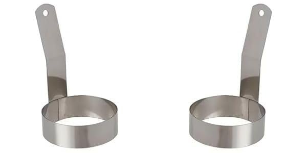 Printtech Stainless Steel Egg Ring for Frying, 3inch Round, Long Handle (Pack of 2)  - Image 1