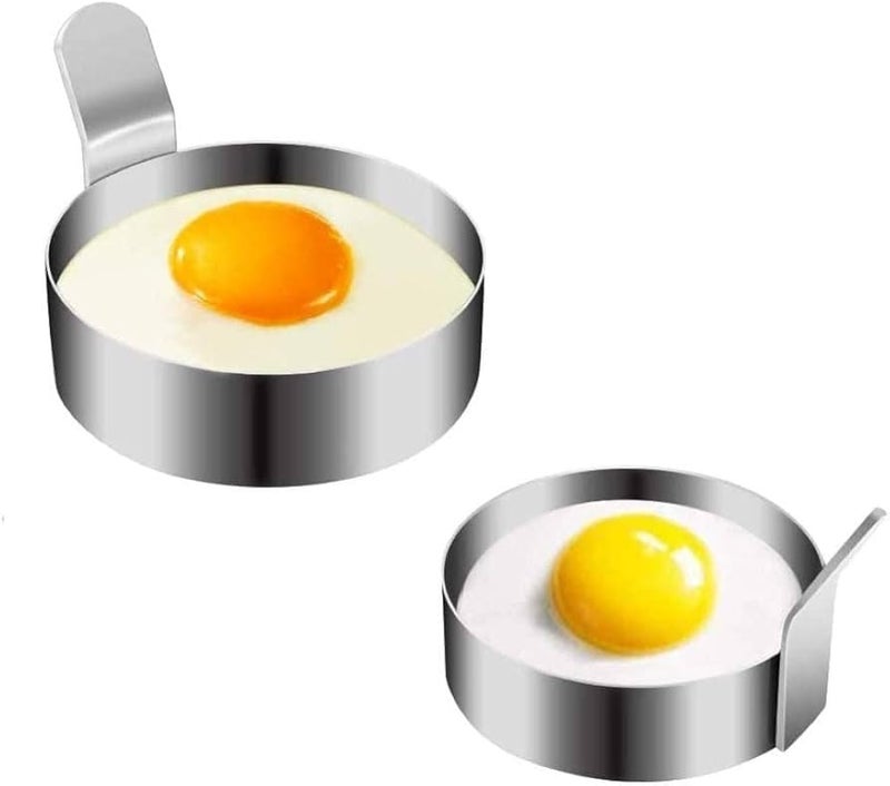 Printtech Stainless Steel Egg Ring for Frying, 3inch Round, Long Handle (Pack of 2)  - Image 4