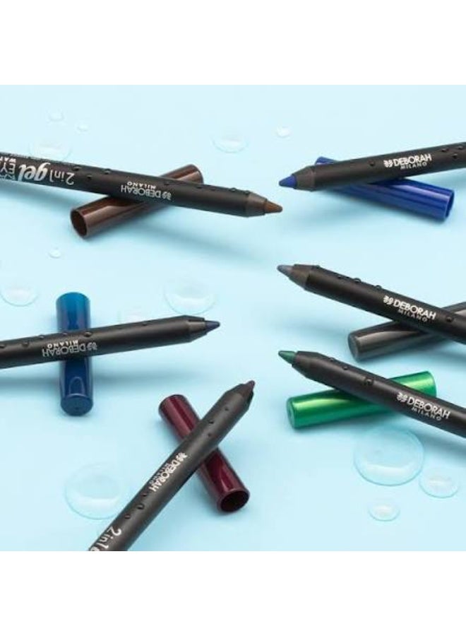 DEBORAH 2 in 1 Waterproof Gel Kajal and Eyeliner Pencil Shade 09 for Bold Eye Definition Long Lasting Smooth Application - Image 2