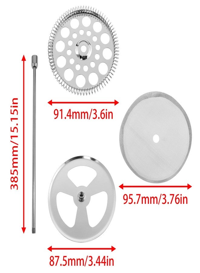 Dsjnf Stainless Steel French Press Screen Replacement Parts Stainless Steel Coffee Filter Screen for 1000-Liter French Press 1 Set - Image 3
