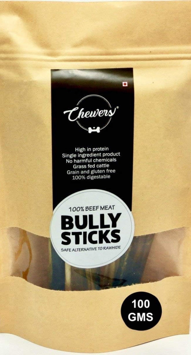 Chewers Thick Bully Sticks Dog Treat, 100 GMS - Image 1