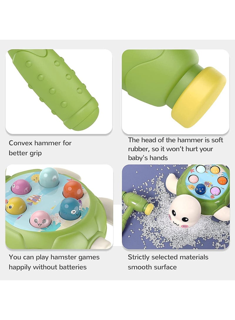 Mr. Penda Pounding Toy, Whack a Mole Game Baby Interactive Hammer Toys, Hand-Eye Coordination Cultivation Concentration Toddler Sensory Toys for Age 1+ Years Old Boy and Girl Toddler Toys Gift (Green) - Image 4