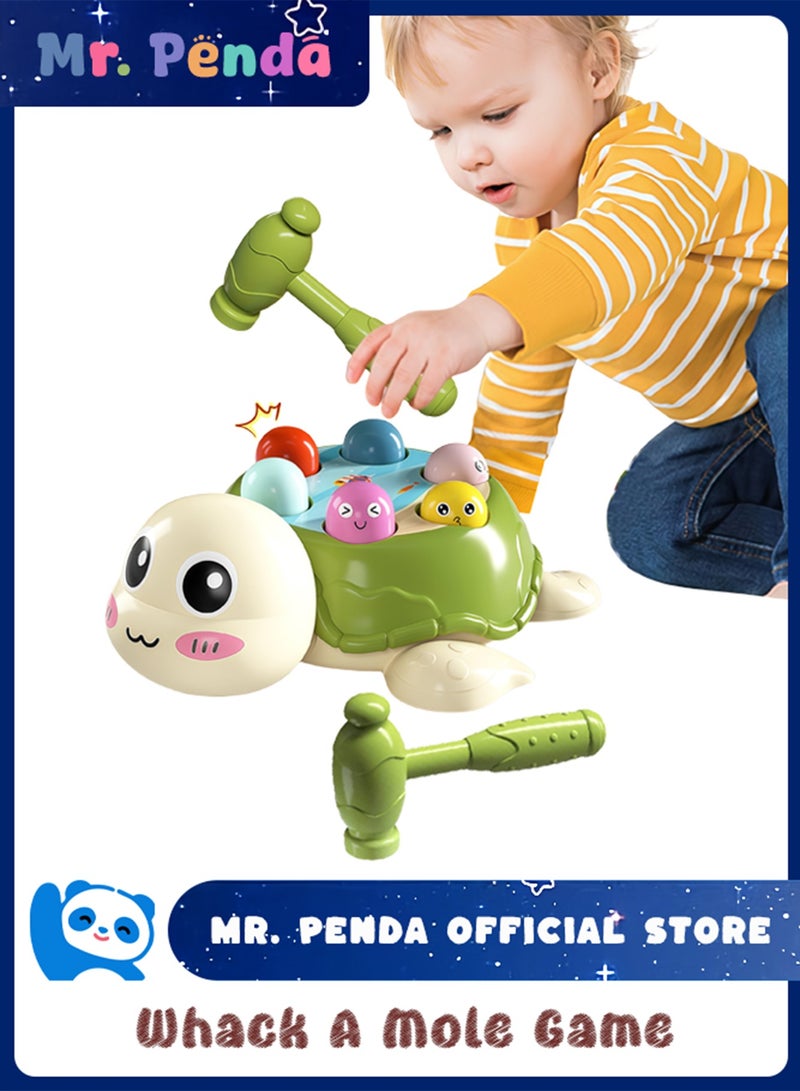Mr. Penda Pounding Toy, Whack a Mole Game Baby Interactive Hammer Toys, Hand-Eye Coordination Cultivation Concentration Toddler Sensory Toys for Age 1+ Years Old Boy and Girl Toddler Toys Gift (Green) - Image 1