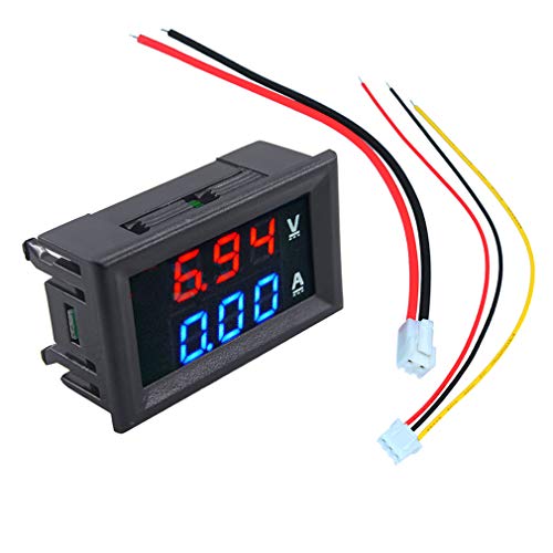 HiLetgo 2pcs 0.28" Digital Voltmeter Ammeter DC 100V 10A Amp Voltage Current Meter Tester 0.28 Inch 3 Bits Blue + Red Dual LED Display Panel with Connect Wires - Image 3