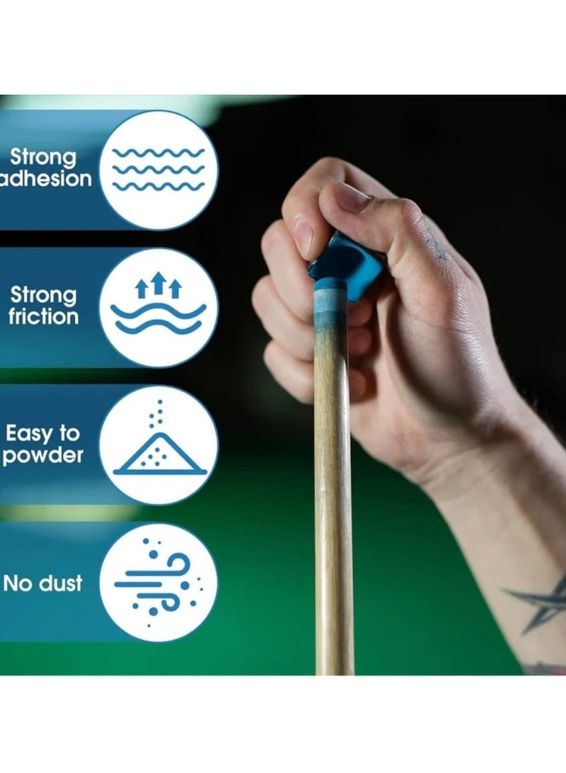 Master Premium Billiard Pool Cue Chalk Set 9 Pieces - Enhanced Grip, Reduced Miscues & Dust-Free Long-Lasting Performance - Image 5