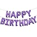 RUIANSI 16 inch Happy Birthday White Orange Green Blue Purple Decoration Balloons baby shower Letter Foil Ballons Birthday Party Decorations Foil Purple - Image 3