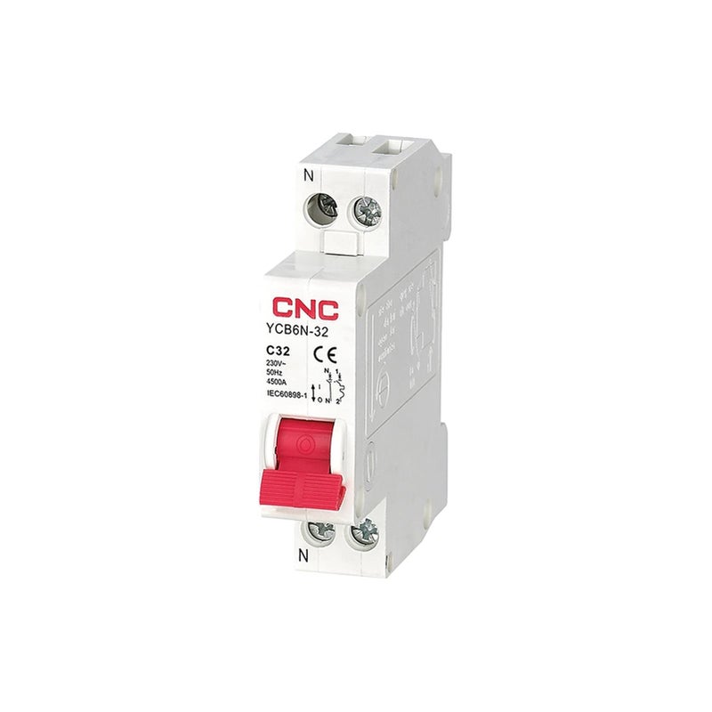 YCB6N 32 1P N Miniature Circuit Breaker 6 32A Phase Neutral Electrical Switch Home Safety - Image 4